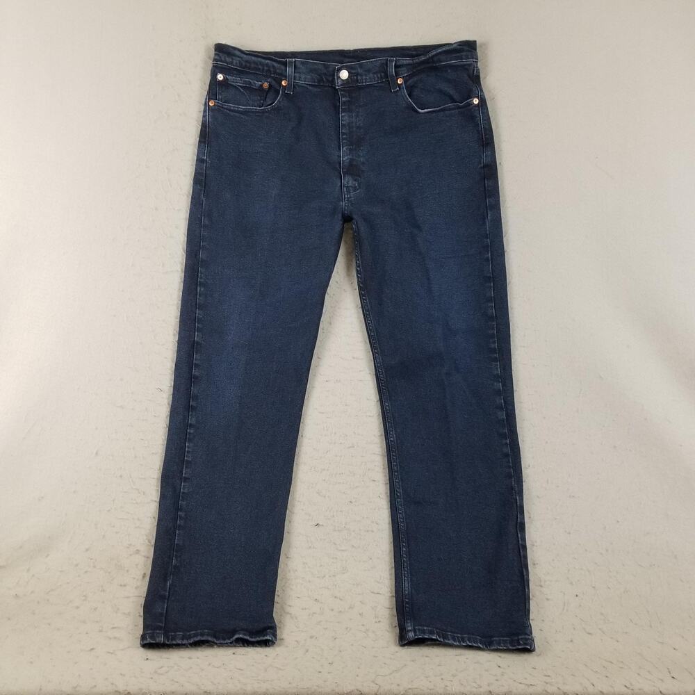 Levisโ 505 Jeans Mens 40x32 Blue Denim Straight Leg Zip Fly Classic 500 Series